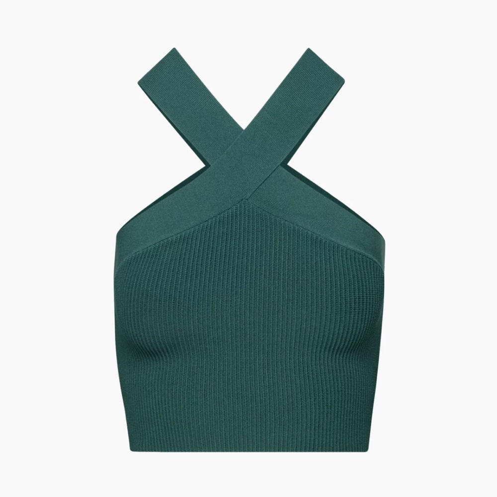 Aritzia Babaton Sculpt Knit Criss Cross Cropped Tank